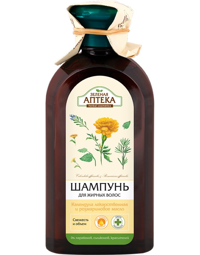 ЗА - шамп. 350мл (календула+розмар.масло) д/жирных волос Производитель: Украина Эльфа